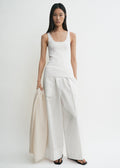 Compact knit tank white
