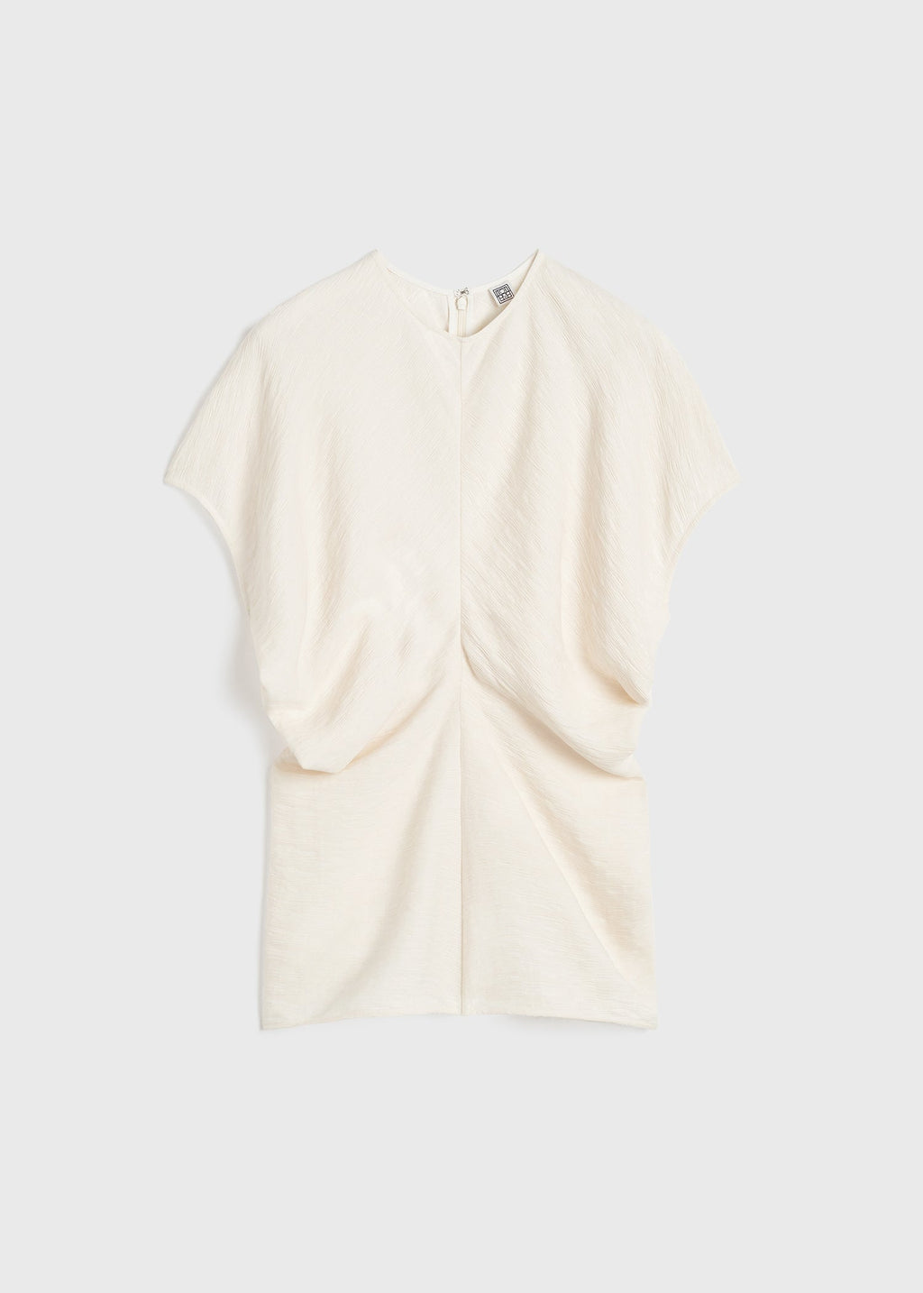 Slouch waist crinkled top cream